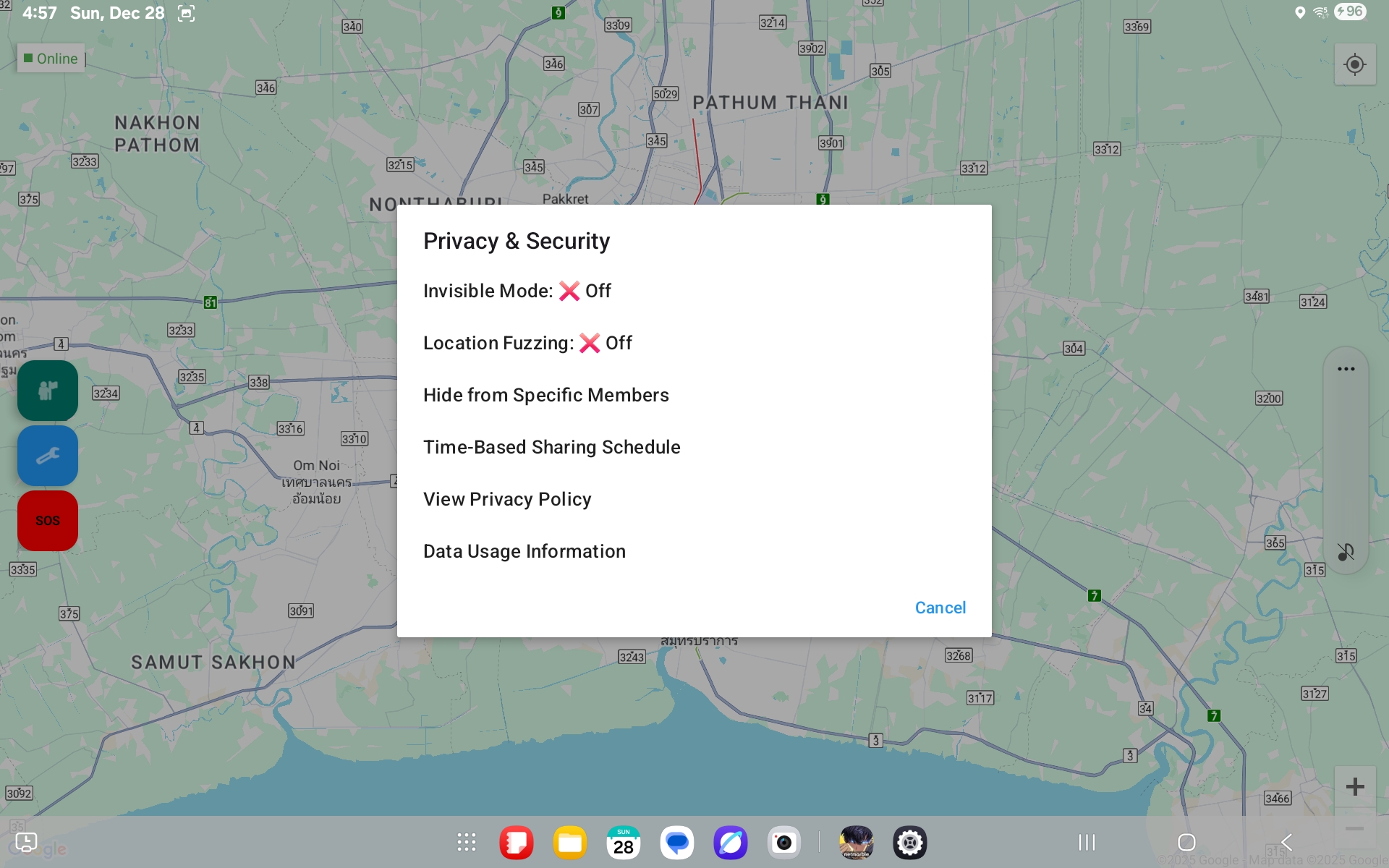 Geofencing zones configuration